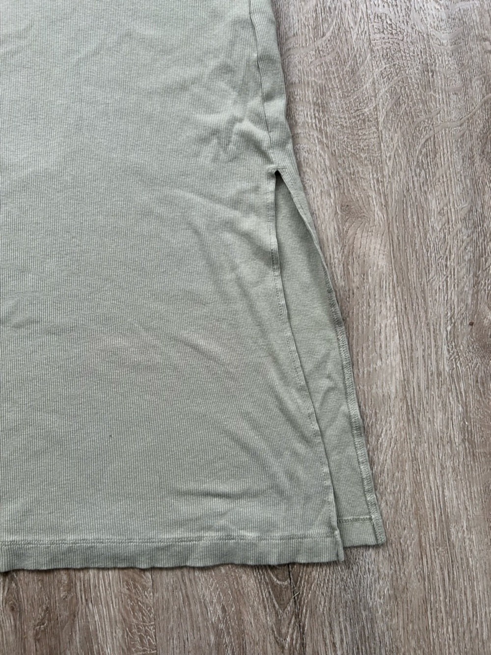 H&M Ribbed Sage Green Short Sleeve Maxi - Picture 2 of 3